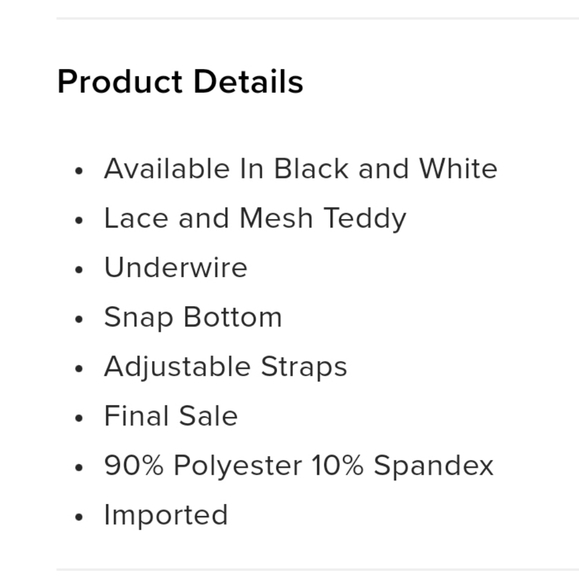 Black Lace Teddy - Picture 3 of 3